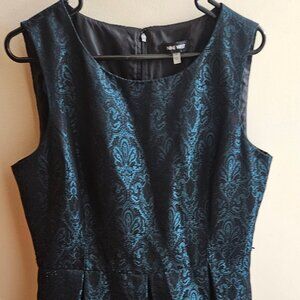 Size 14 Nine West Forest Green Brocade Midi Dress